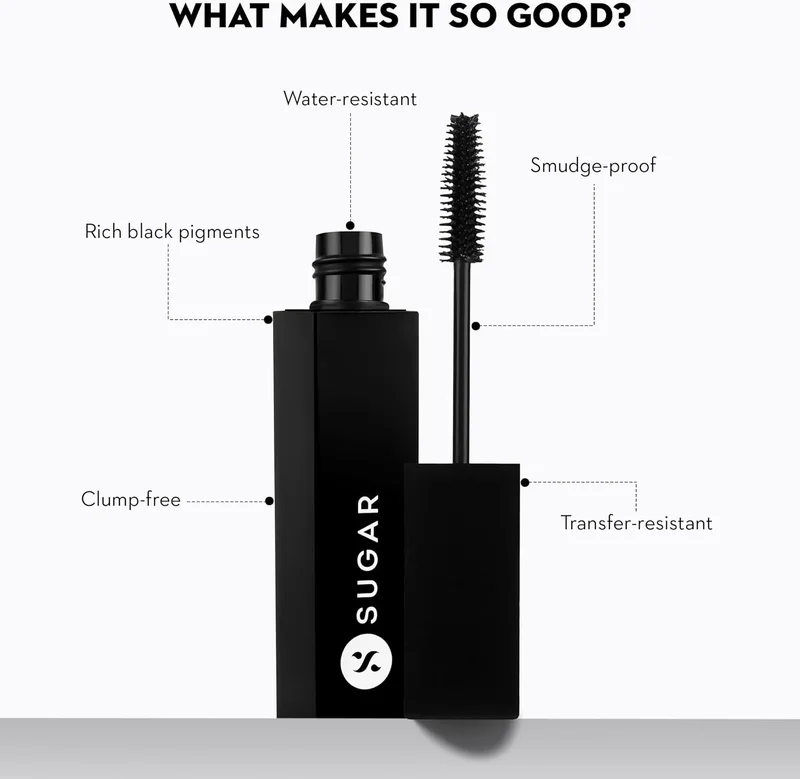 شوجر كوزماتيكس SUGAR Cosmetics Blacklash Volumizing Mascara - 01 Black Up